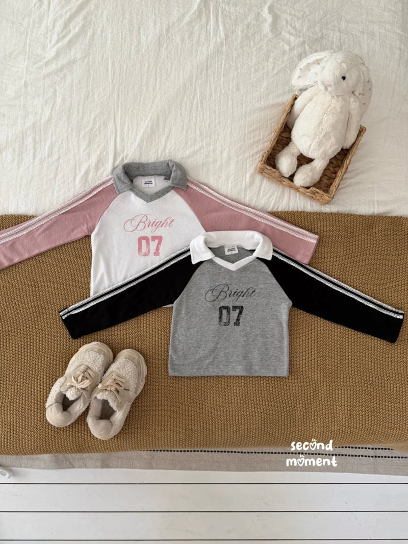Second Moment - Korean Children Fashion - #prettylittlegirls - Bright Lace Collar Tee