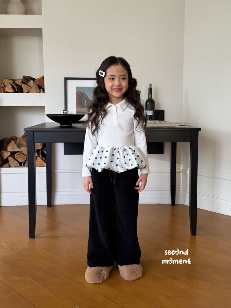 Second Moment - Korean Children Fashion - #stylishchildhood - Dot Balloon Collar Tee - 9