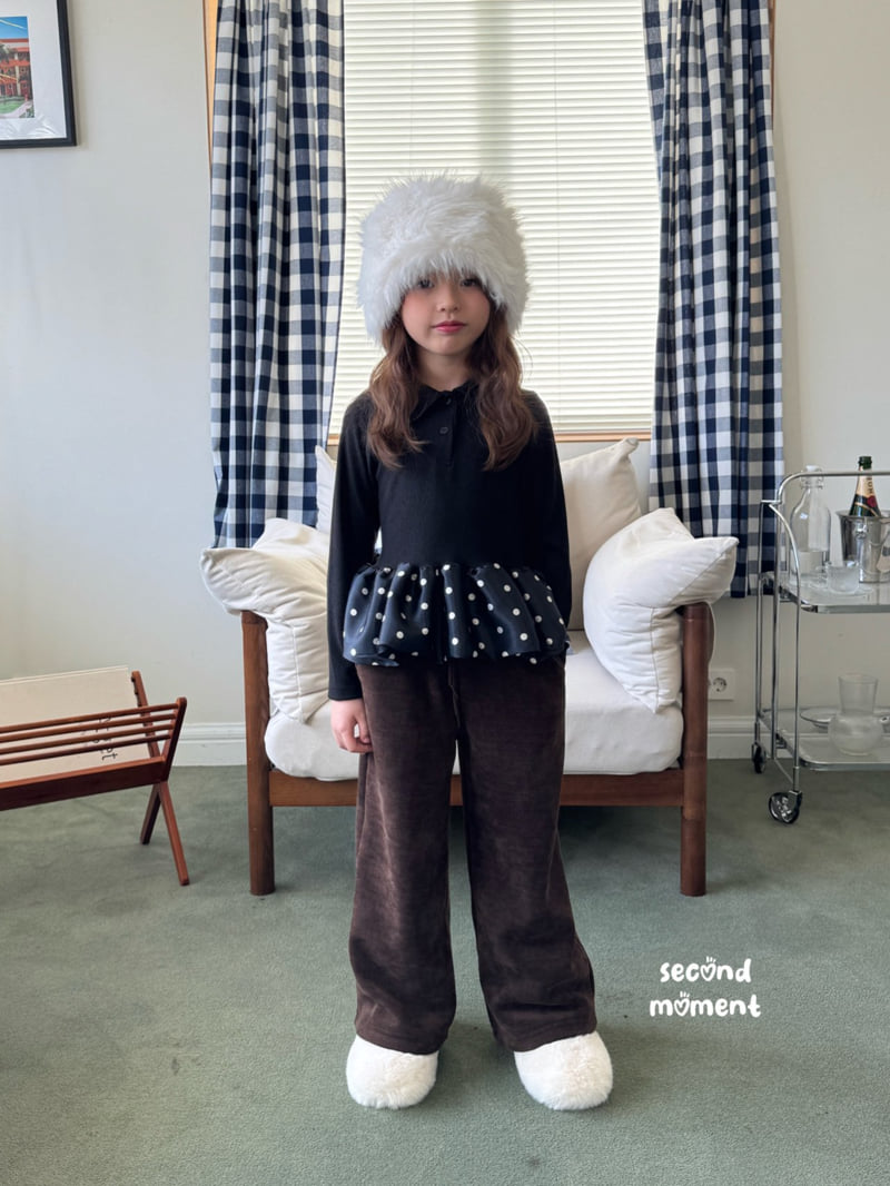 Second Moment - Korean Children Fashion - #todddlerfashion - Dot Balloon Collar Tee - 7