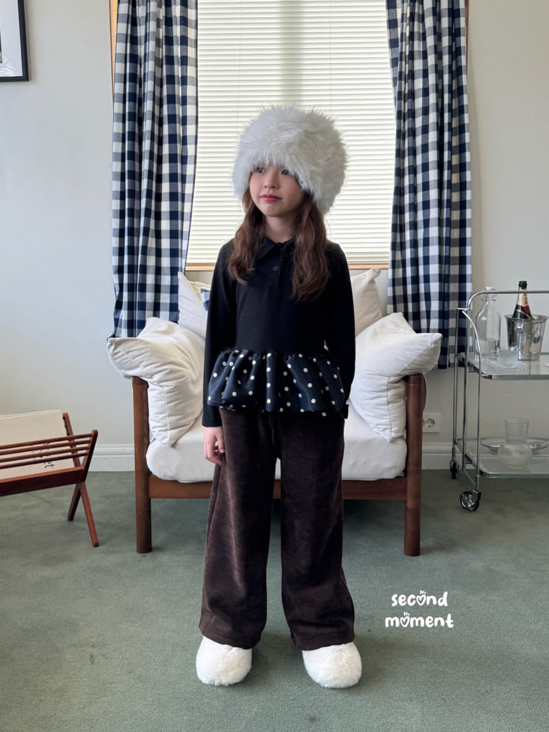 Second Moment - Korean Children Fashion - #toddlerclothing - Dot Balloon Collar Tee - 8