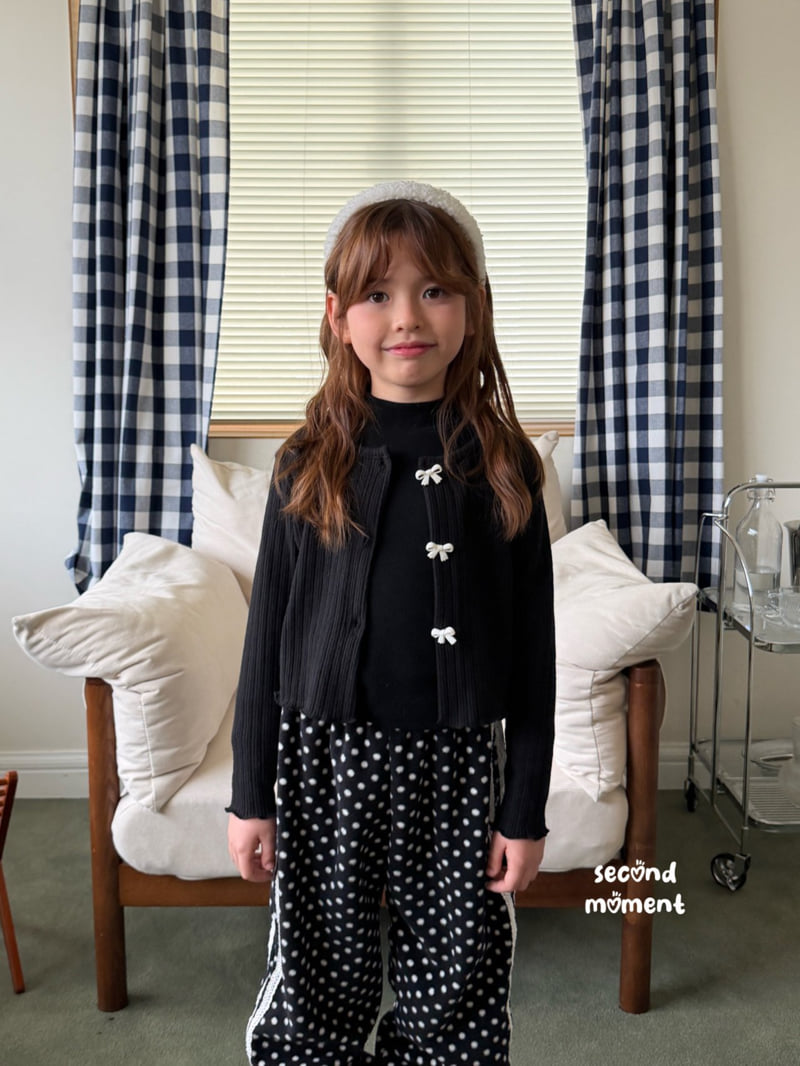 Second Moment - Korean Children Fashion - #toddlerclothing - Ribbon Rib Cardigan - 3