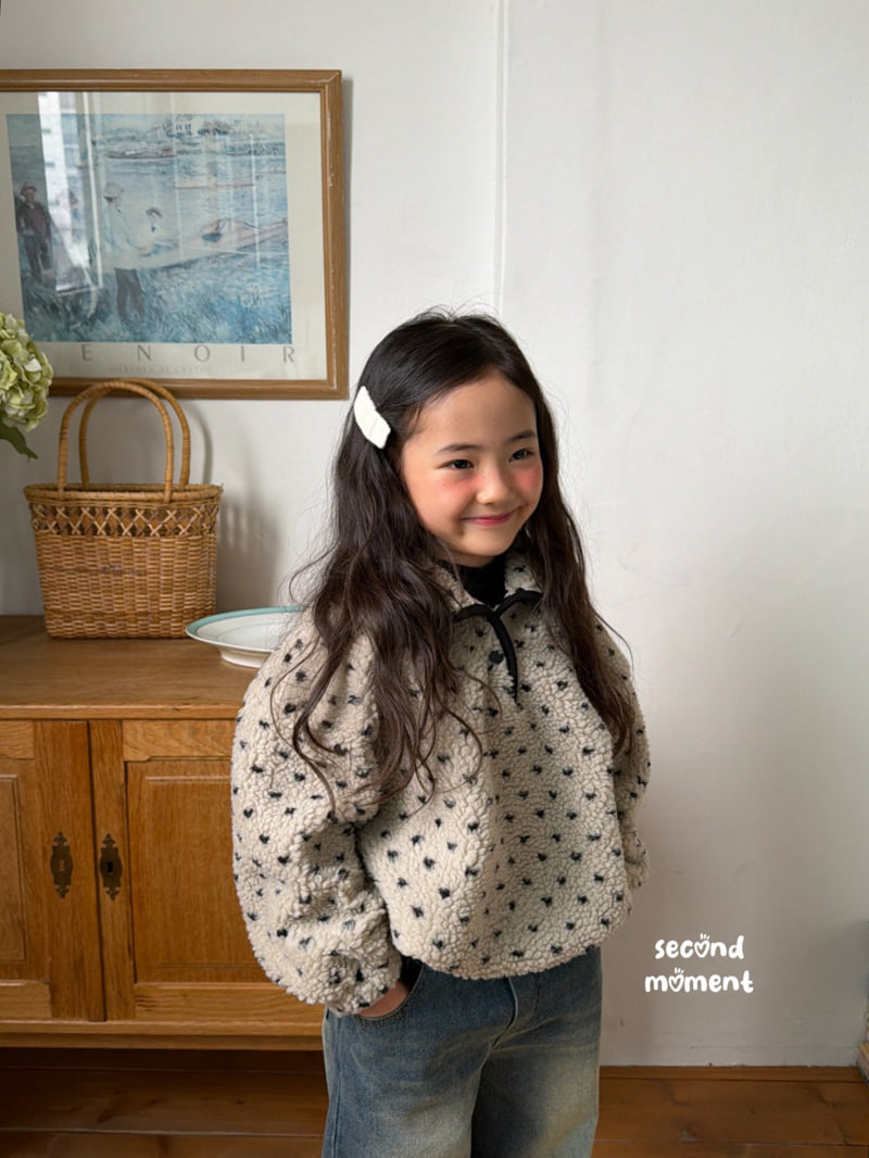 Second Moment - Korean Children Fashion - #toddlerclothing - Heart Sherpa Anorak - 11