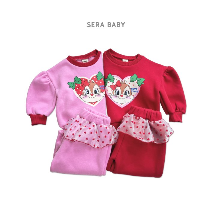 Sera - Korean Baby Fashion - #babyboutiqueclothing - Bebe Heart Shiny Frill Set - 12