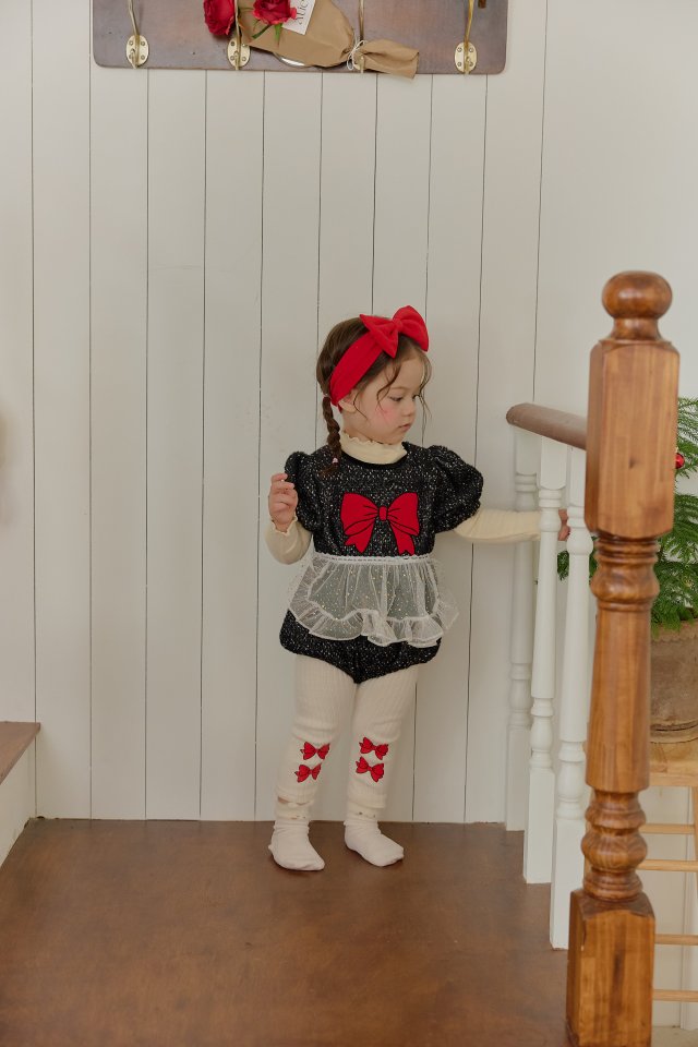 Sera - Korean Baby Fashion - #babyclothing - Bebe Ribbon Snowflake Suit - 11