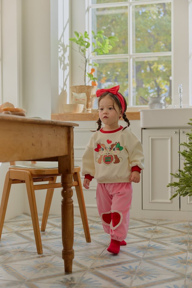 Sera - Korean Baby Fashion - #babyclothing - Bebe Knee Heart Squirrel Set - 5