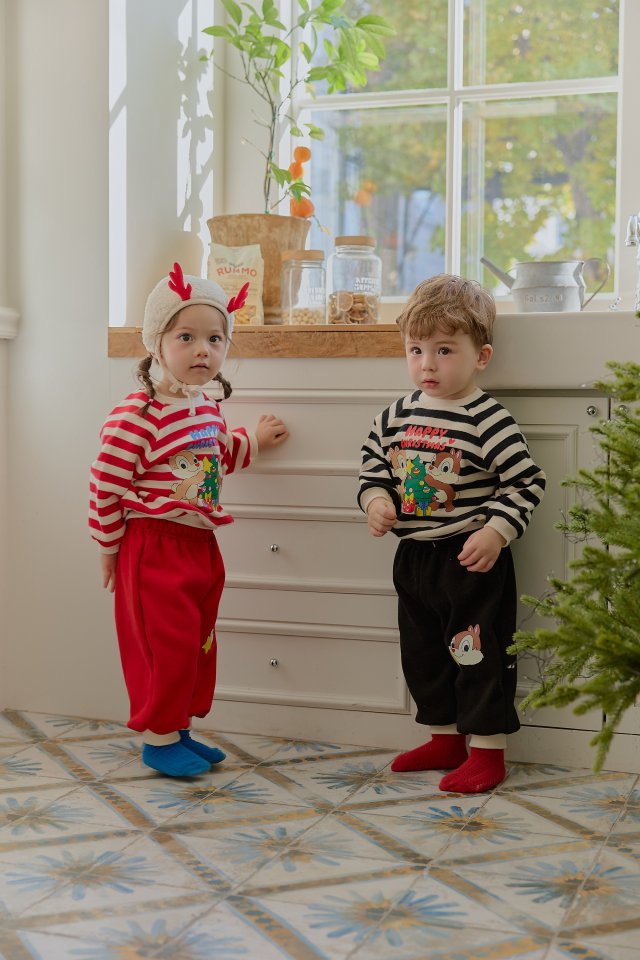 Sera - Korean Baby Fashion - #babyfashion - Bebe Stripe Tree Set