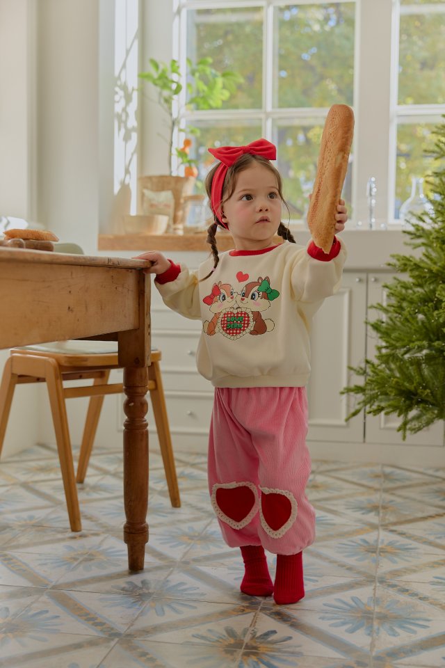 Sera - Korean Baby Fashion - #babyfashion - Bebe Knee Heart Squirrel Set - 6