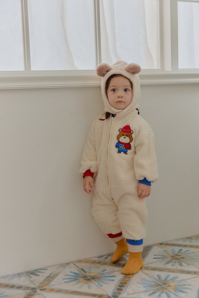 Sera - Korean Baby Fashion - #babyfashion - Bebe Bear Suit (Hat Set) - 5