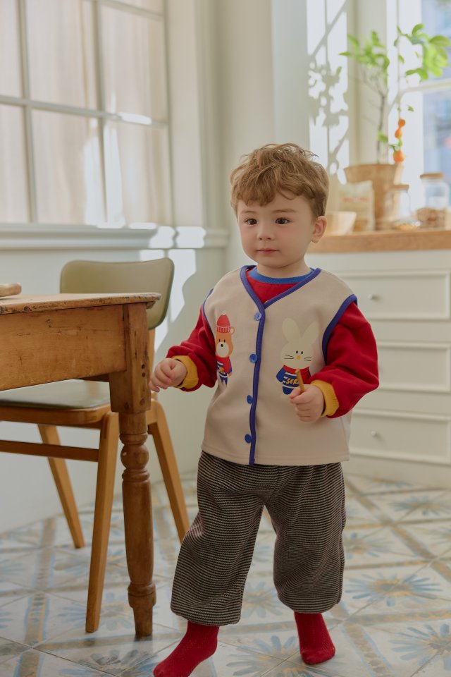 Sera - Korean Baby Fashion - #babyfever - Bebe Couple Vest - 7