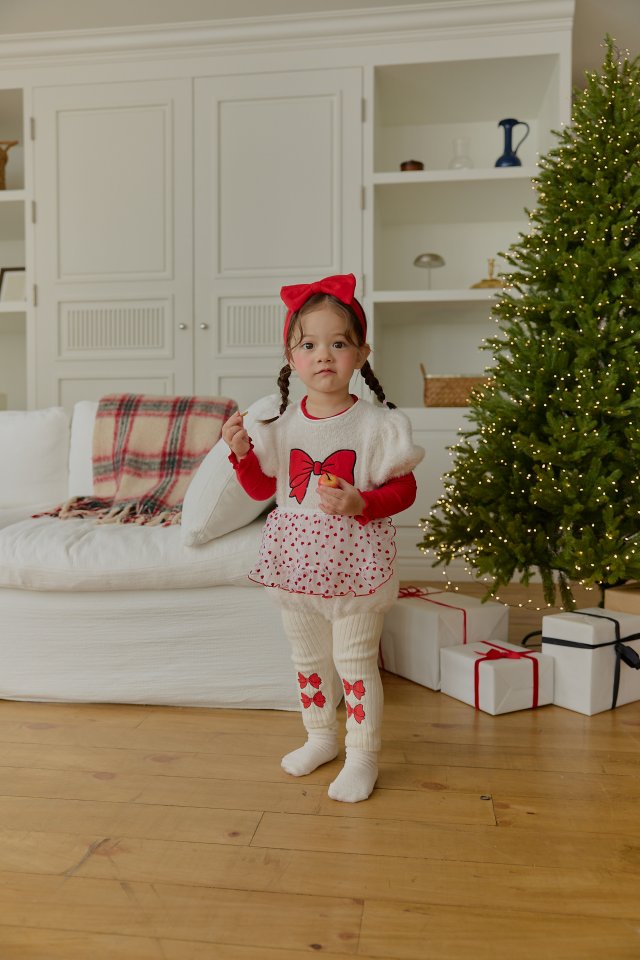Sera - Korean Baby Fashion - #babyfever - Bebe Petite Ribbon Leggings - 6