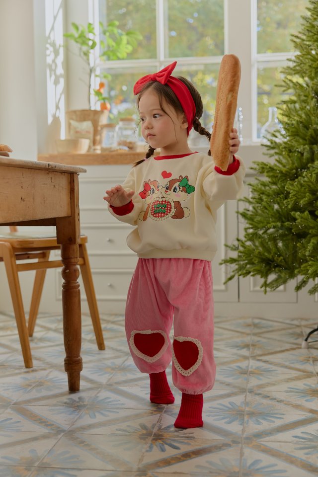 Sera - Korean Baby Fashion - #babyfever - Bebe Knee Heart Squirrel Set - 7