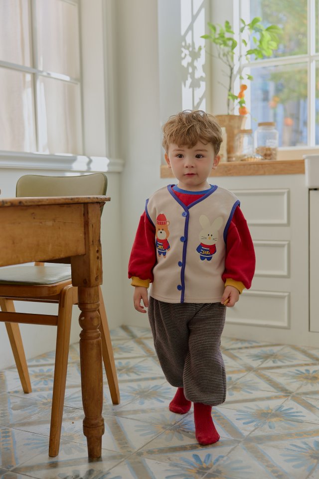 Sera - Korean Baby Fashion - #babygirlfashion - Bebe Couple Vest - 8