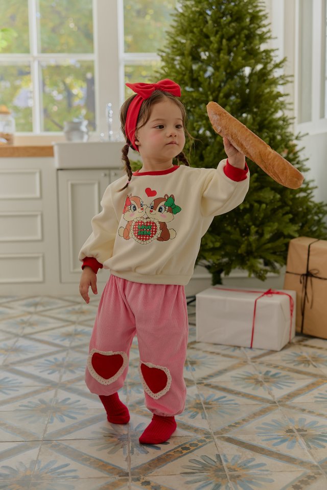 Sera - Korean Baby Fashion - #babygirlfashion - Bebe Knee Heart Squirrel Set - 8