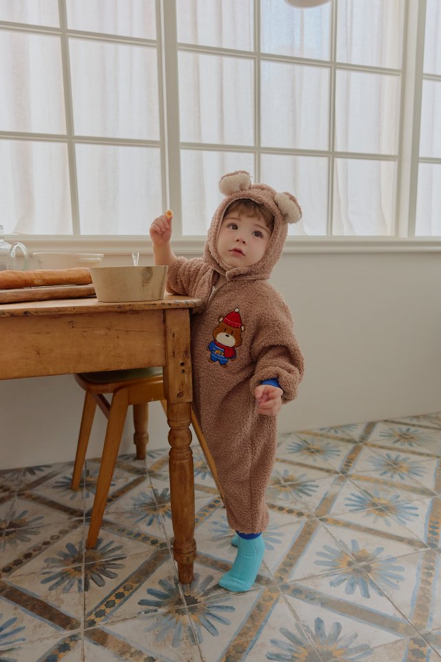 Sera - Korean Baby Fashion - #babygirlfashion - Bebe Bear Suit (Hat Set) - 7