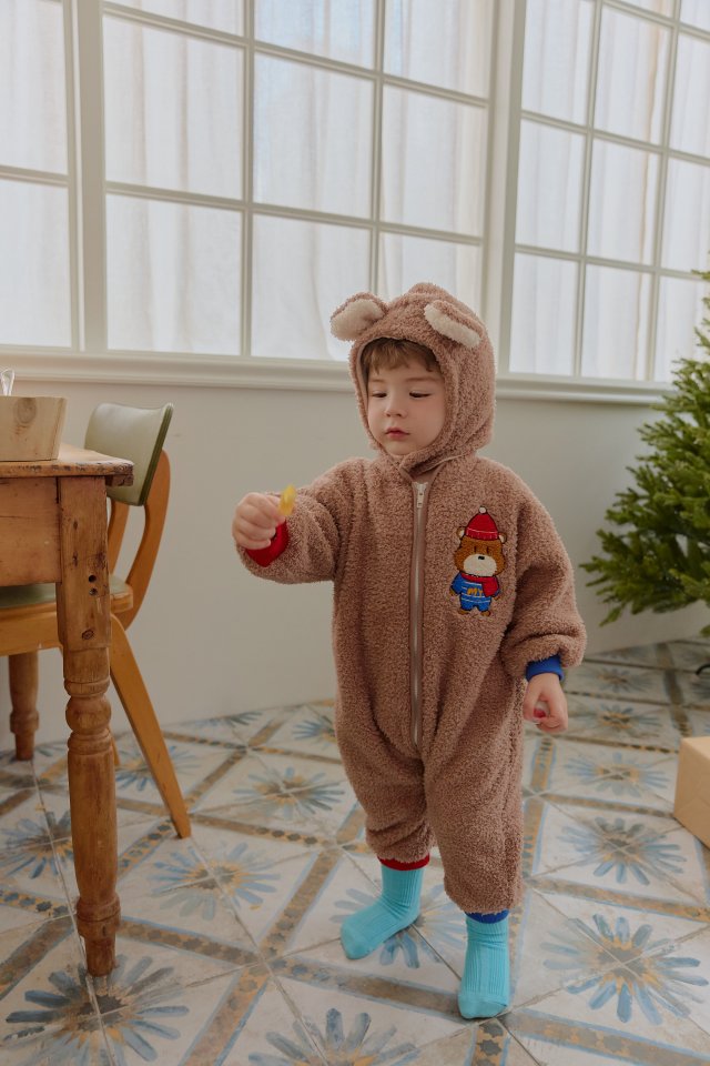 Sera - Korean Baby Fashion - #babylifestyle - Bebe Bear Suit (Hat Set) - 8