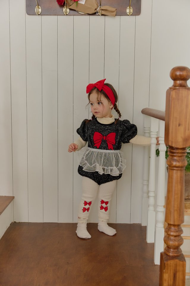 Sera - Korean Baby Fashion - #babyoninstagram - Bebe Petite Ribbon Leggings - 9