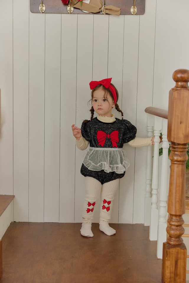 Sera - Korean Baby Fashion - #babyoninstagram - Bebe Ribbon Snowflake Suit
