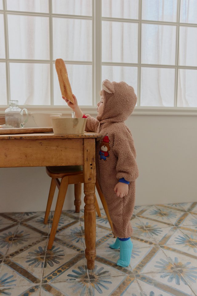 Sera - Korean Baby Fashion - #babyoninstagram - Bebe Bear Suit (Hat Set) - 9