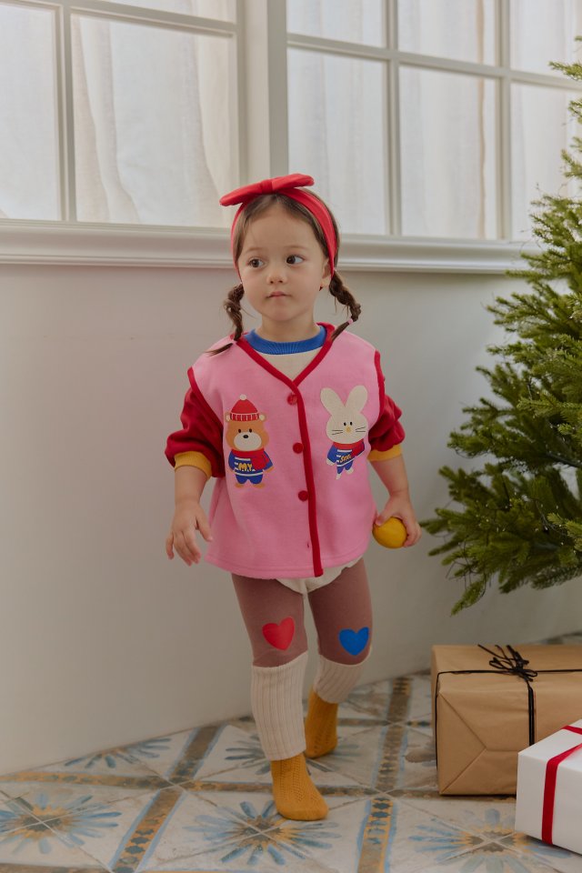 Sera - Korean Baby Fashion - #babyootd - Bebe Heart Leggings