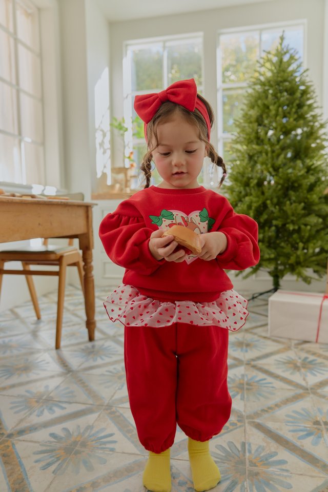 Sera - Korean Baby Fashion - #babywear - Bebe Heart Shiny Frill Set - 7