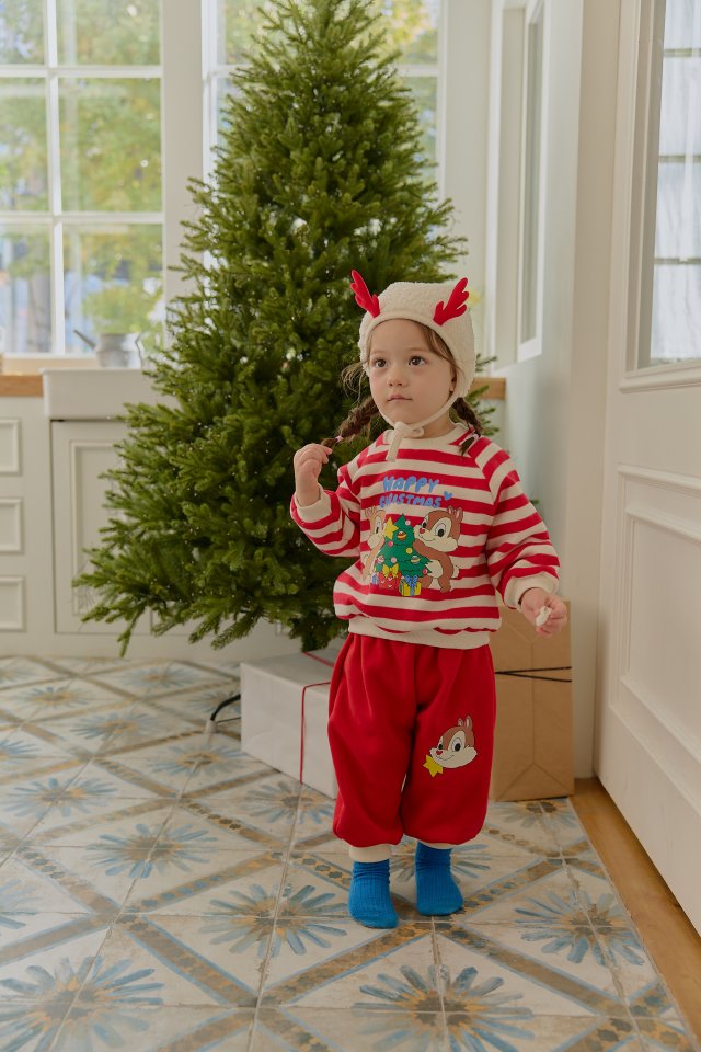 Sera - Korean Baby Fashion - #onlinebabyboutique - Bebe Stripe Tree Set - 10