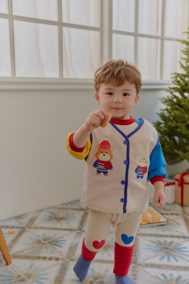 Sera - Korean Baby Fashion - #onlinebabyshop - Bebe Couple Vest
