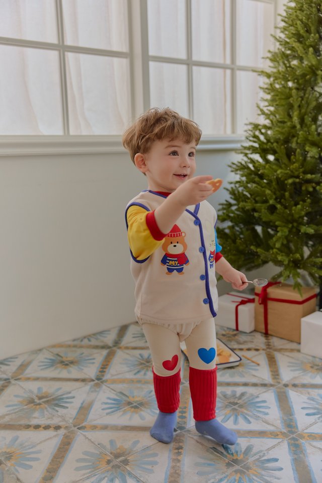 Sera - Korean Baby Fashion - #smilingbaby - Bebe Heart Leggings - 7