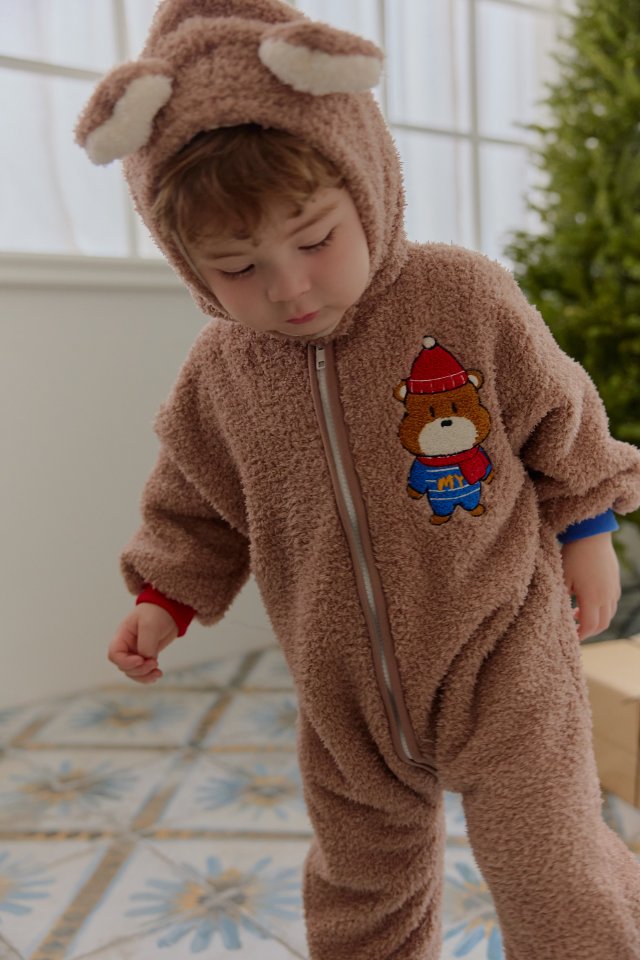 Sera - Korean Baby Fashion - #smilingbaby - Bebe Bear Suit (Hat Set)