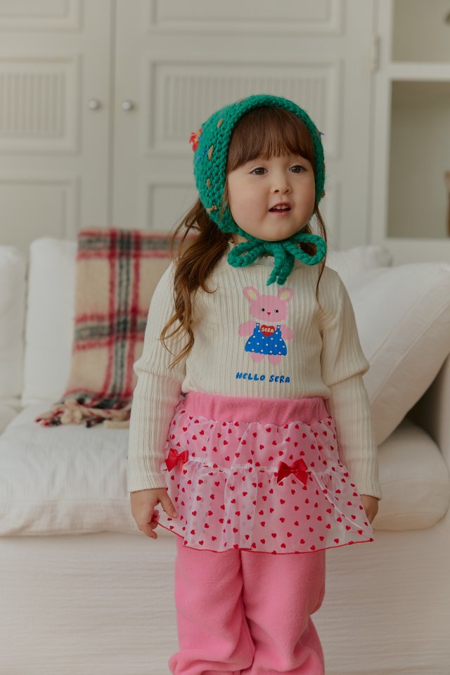 Sera - Korean Children Fashion - #childofig - Ribbed Rabbit Turtleneck Tee - 11