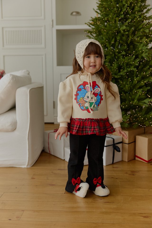Sera - Korean Children Fashion - #childofig - Check Frill Sweatshirt - 6