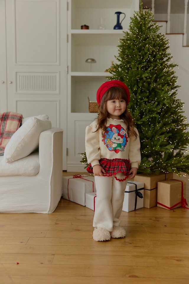 Sera - Korean Children Fashion - #childrensboutique - Check Frill Sweatshirt - 8