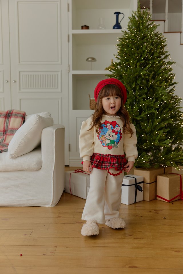 Sera - Korean Children Fashion - #designkidswear - Check Frill Sweatshirt - 9