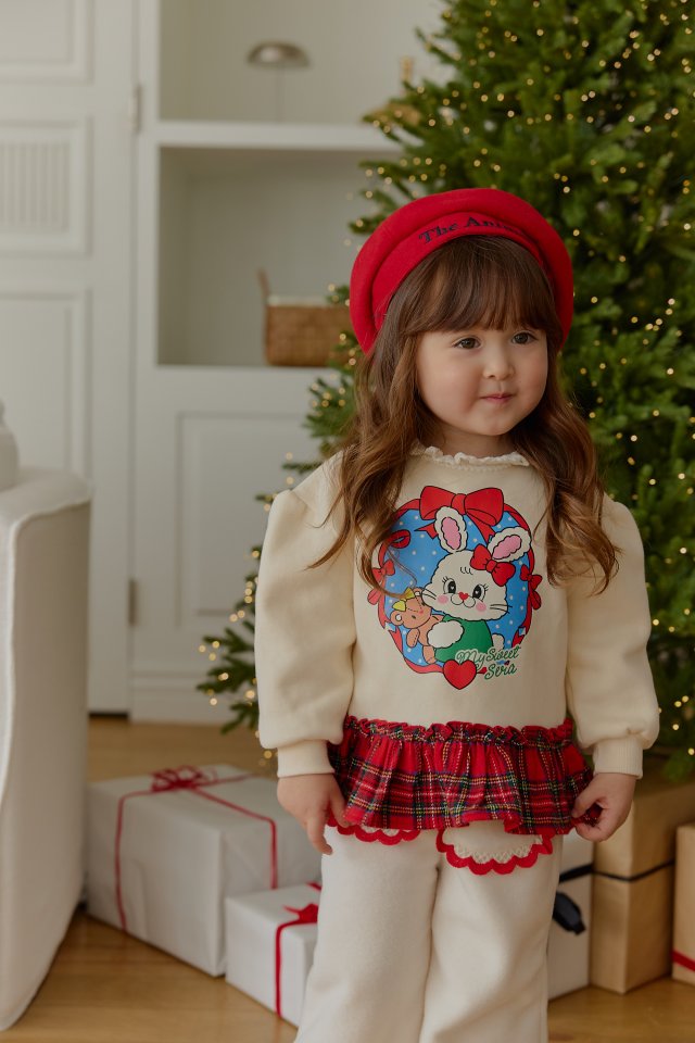 Sera - Korean Children Fashion - #fashionkids - Check Frill Sweatshirt - 11