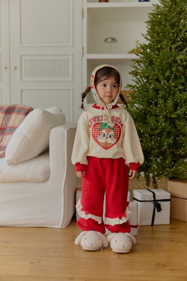 Sera - Korean Children Fashion - #fashionkids - Check Squirrel Set - 3
