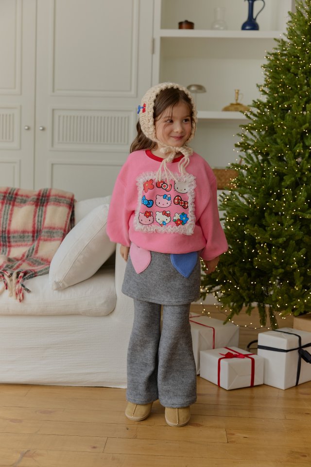 Sera - Korean Children Fashion - #kidsshorts - Square Lace Sweatshirt - 9
