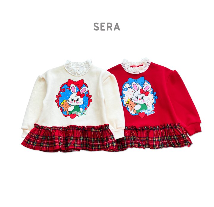 Sera - Korean Children Fashion - #kidsshorts - Check Frill Sweatshirt - 12