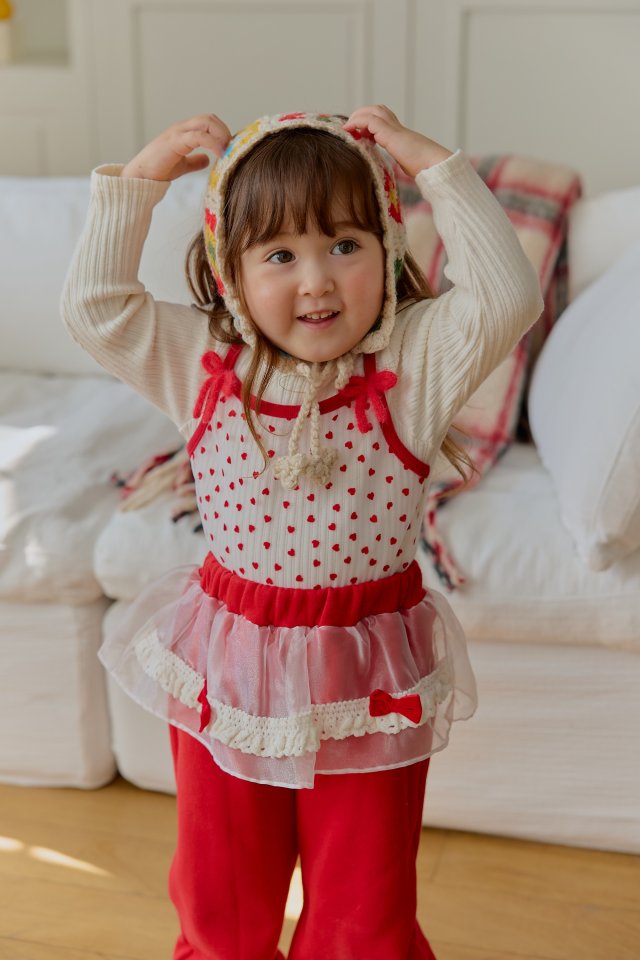 Sera - Korean Children Fashion - #kidsstore - Heart Layered Turtleneck Tee - 8
