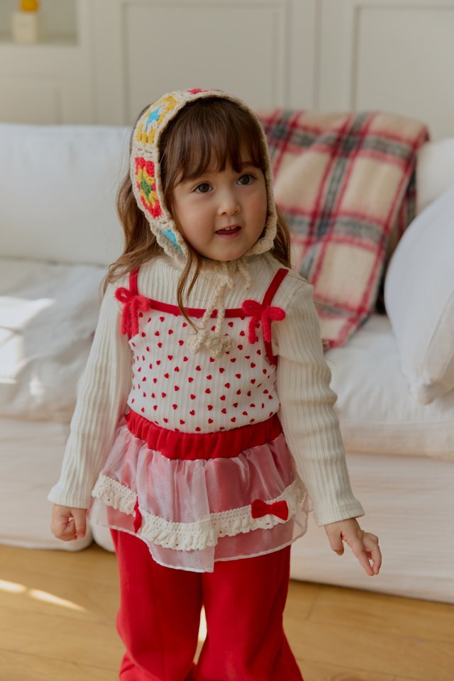 Sera - Korean Children Fashion - #kidzfashiontrend - Heart Layered Turtleneck Tee - 9