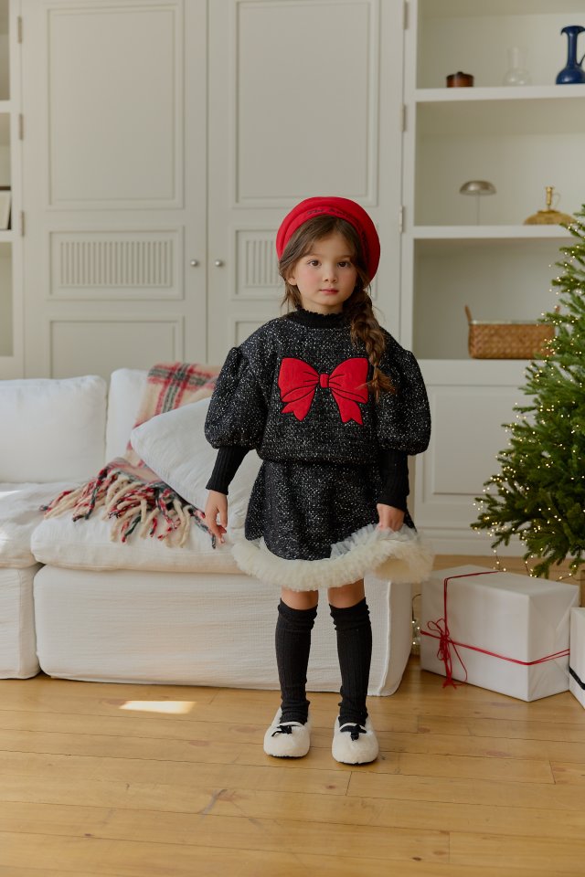 Sera - Korean Children Fashion - #littlefashionista - Fluffy Ribbon Tee - 7