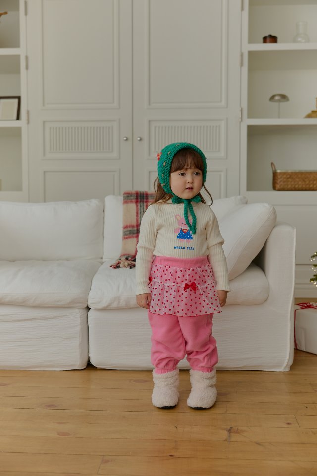 Sera - Korean Children Fashion - #magicofchildhood - Ribbed Rabbit Turtleneck Tee - 8