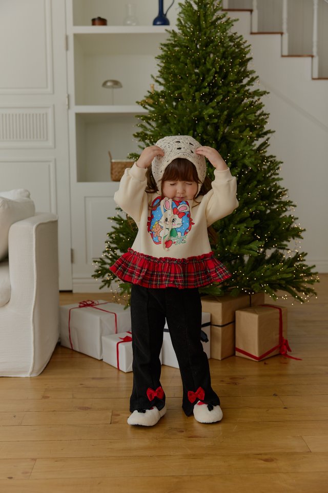 Sera - Korean Children Fashion - #magicofchildhood - Check Frill Sweatshirt - 3