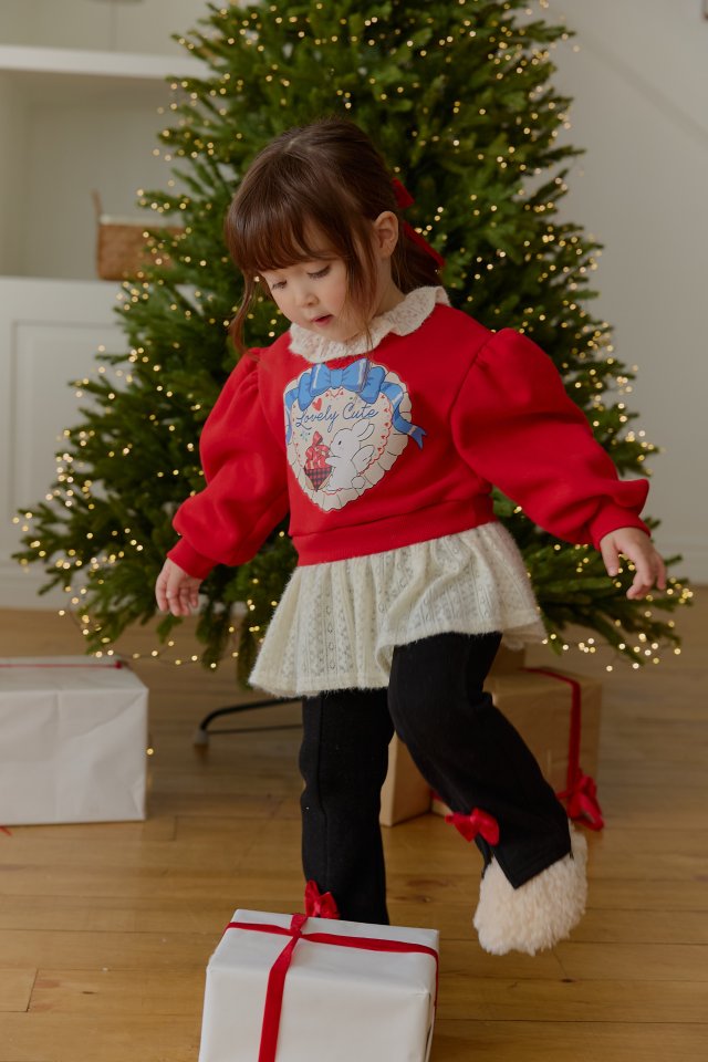 Sera - Korean Children Fashion - #magicofchildhood - Lace Contrast Sweatshirt - 10