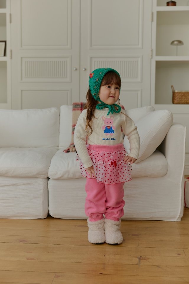 Sera - Korean Children Fashion - #minifashionista - Ribbed Rabbit Turtleneck Tee - 9