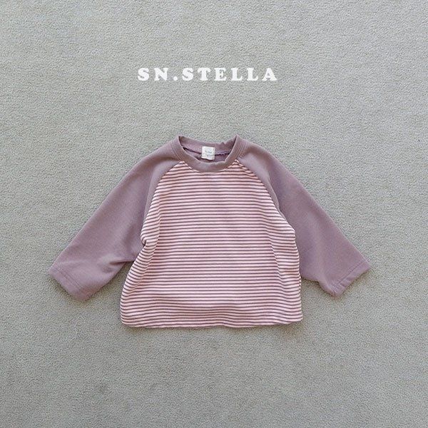 Sn.stella - Korean Children Fashion - #childofig - Fluffy Stripe Raglan Tee - 8