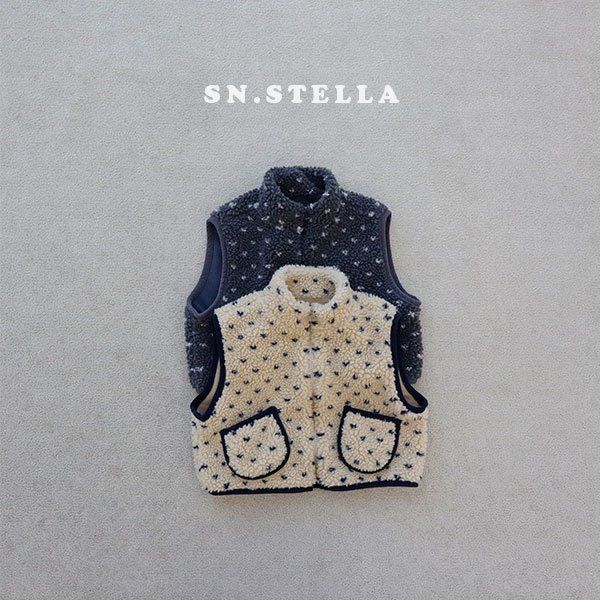 Sn.stella - Korean Children Fashion - #designkidswear - Heart Fleece Vest - 8