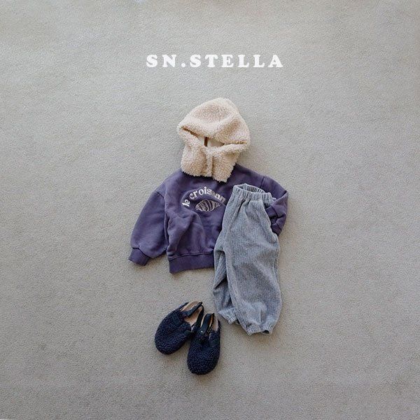 Sn.stella - Korean Children Fashion - #designkidswear - Velour Pants - 5