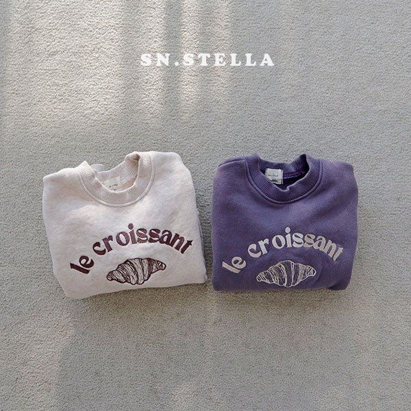 Sn.stella - Korean Children Fashion - #designkidswear - Croissant Sweatshirt - 3