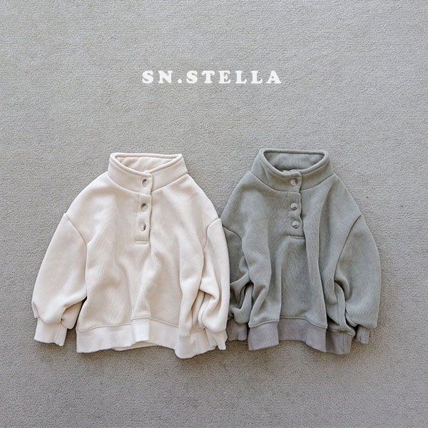 Sn.stella - Korean Children Fashion - #designkidswear - Soft Button Tee