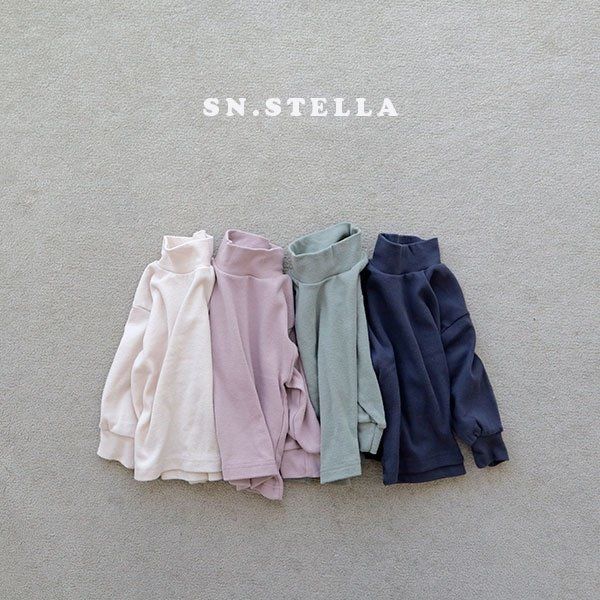 Sn.stella - Korean Children Fashion - #fashionkids - Creamy Turtleneck Tee - 12