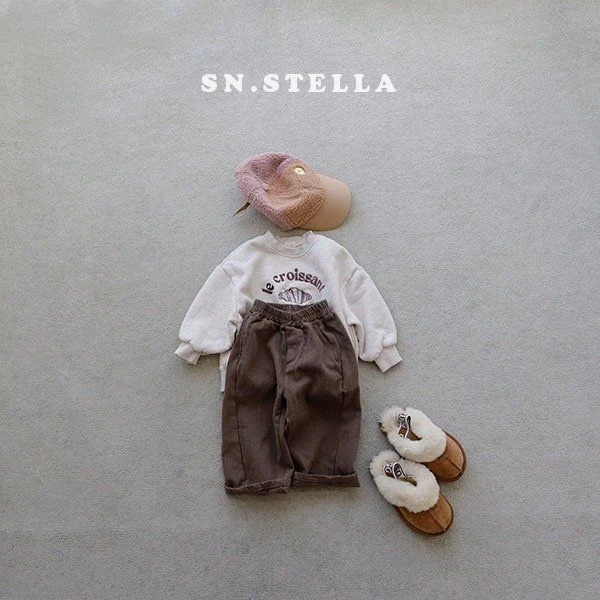 Sn.stella - Korean Children Fashion - #kidsshorts - Croissant Sweatshirt - 6
